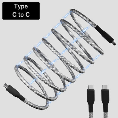 【予約販売中 4月中旬出荷予定】プリイム マグネット内蔵 オートロール USBケーブル Type C-C